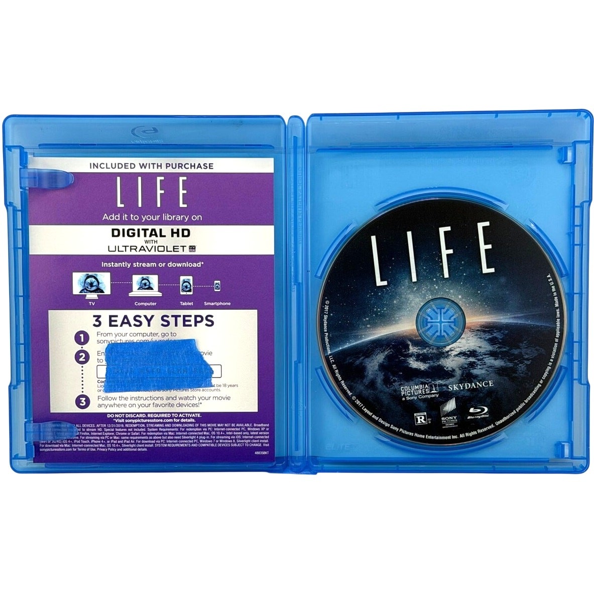 LIFE (2017) BLU-RAY Gyllenhaal Ferguson Reynolds