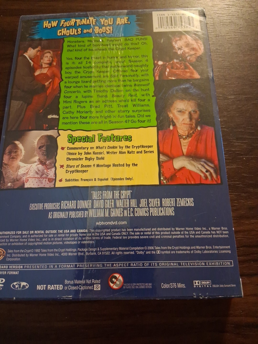Tales from the Crypt – The Complete Fourth Season (DVD, 2006, 3-Disc Set) *New*