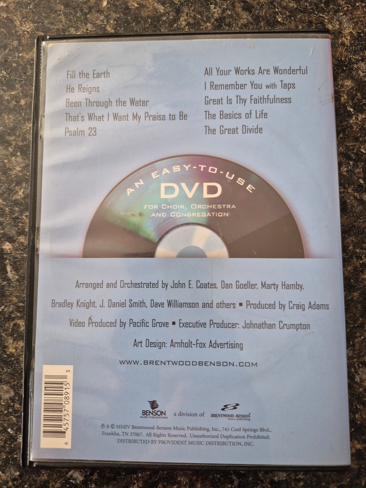 SIGHT AND SOUNDS YOUR VISUAL CHOIR EXPERIENCE vol 2 DVD -no book included-Benson