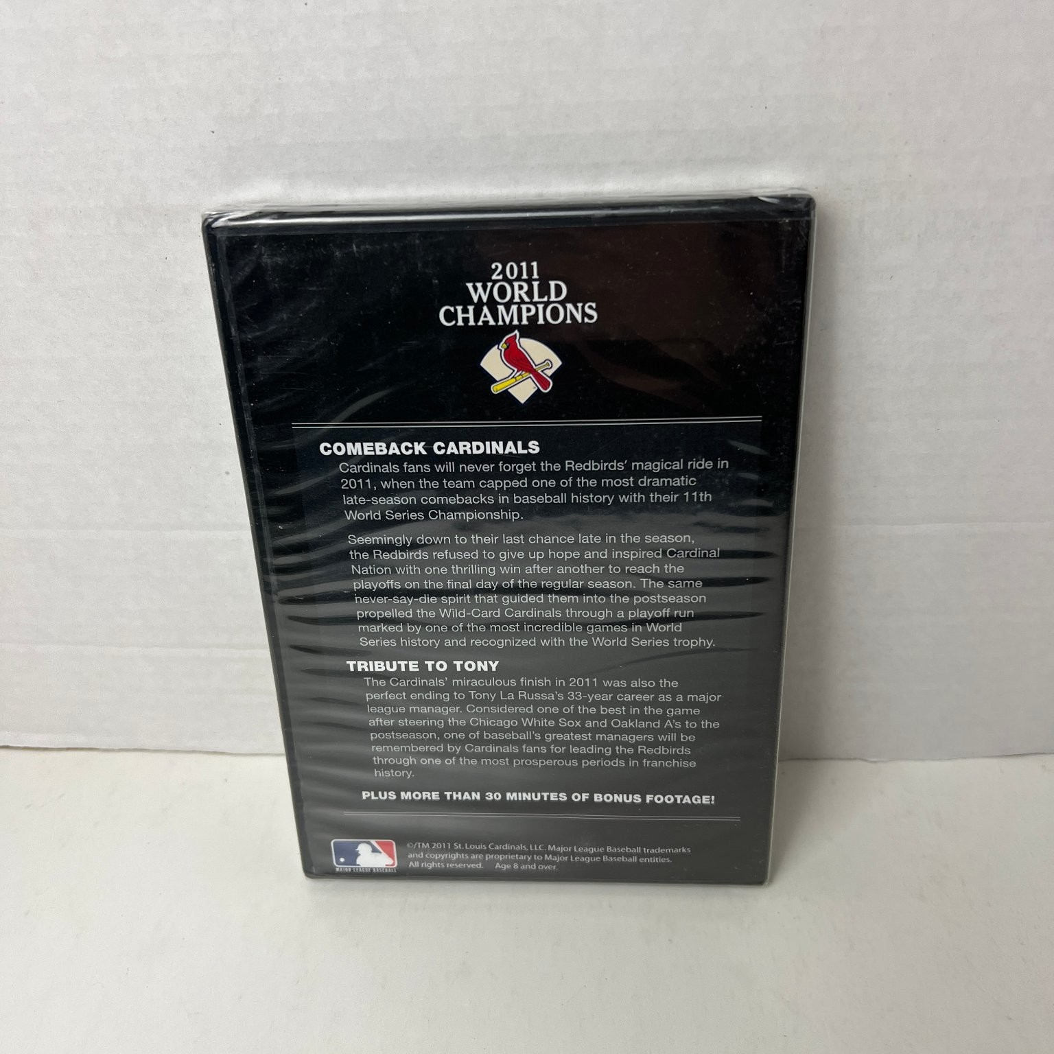 2011 World Champions St. Louis Cardinals DVD Comeback Season Tony La Russa New