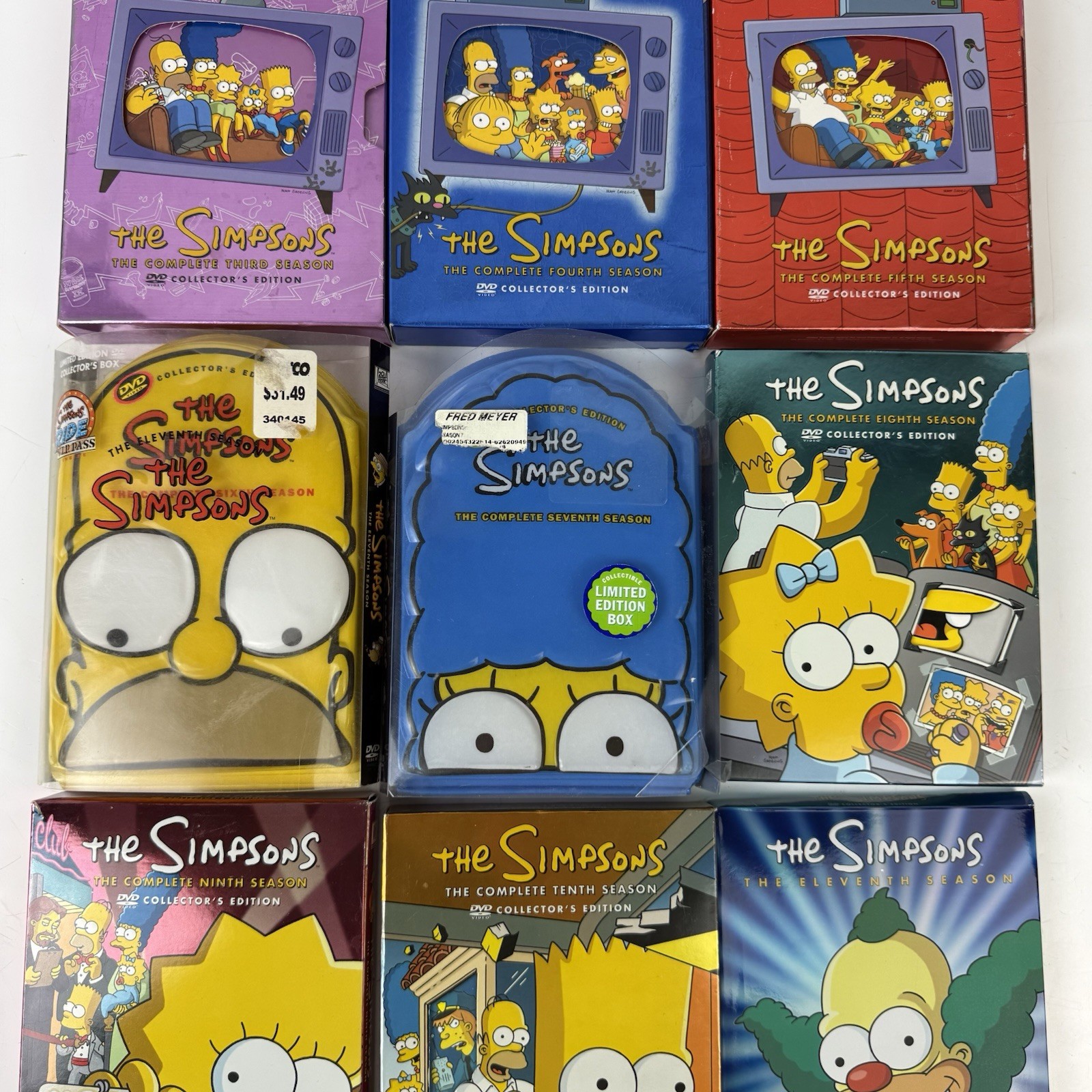 The Simpsons Seasons 3-11 Collector’s Edition DVD Box Sets Complete