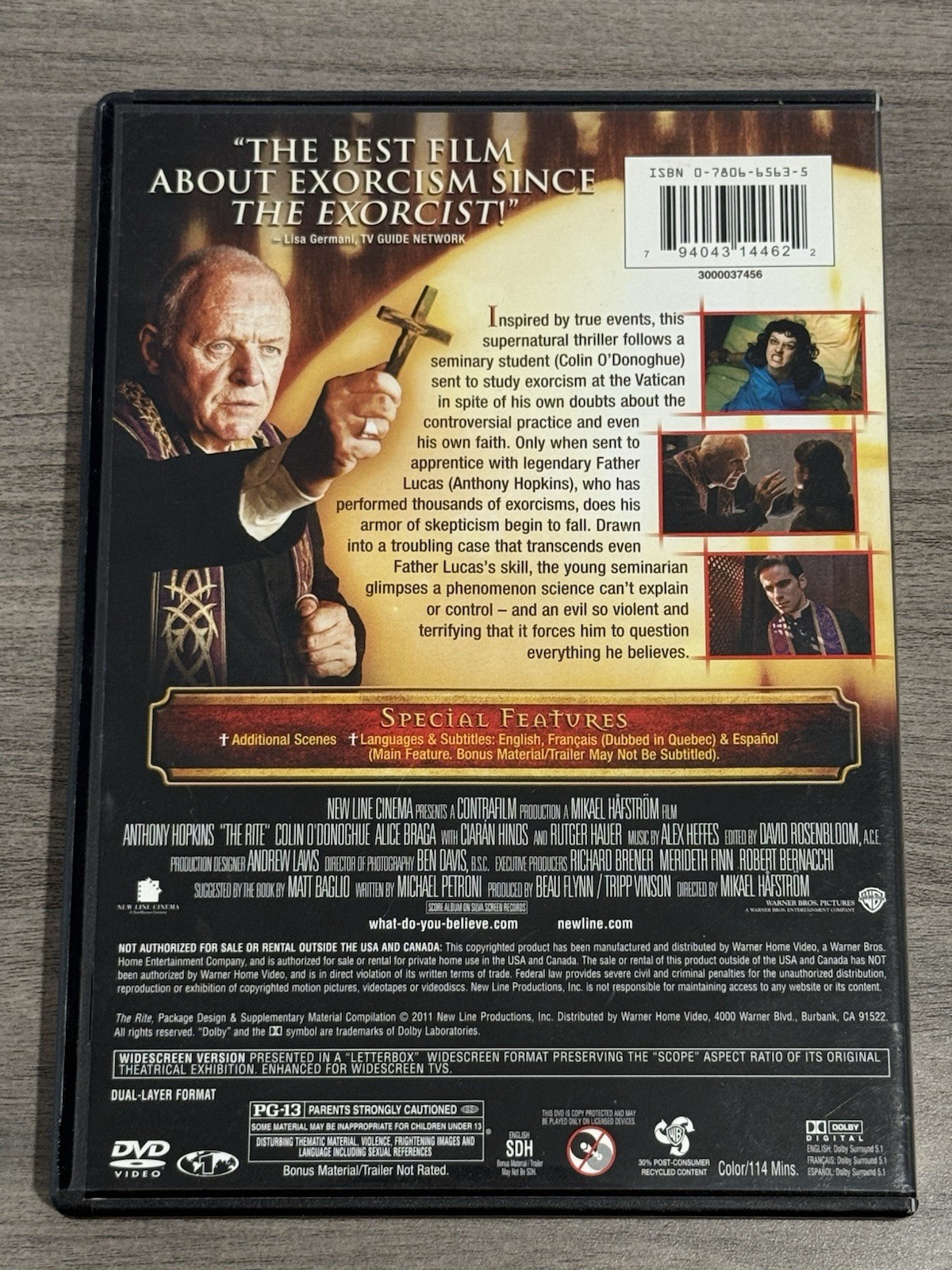 The Rite – DVD – Very Good – Colin O’Donoghue,Anthony Hopkins-Mikael Håfström –