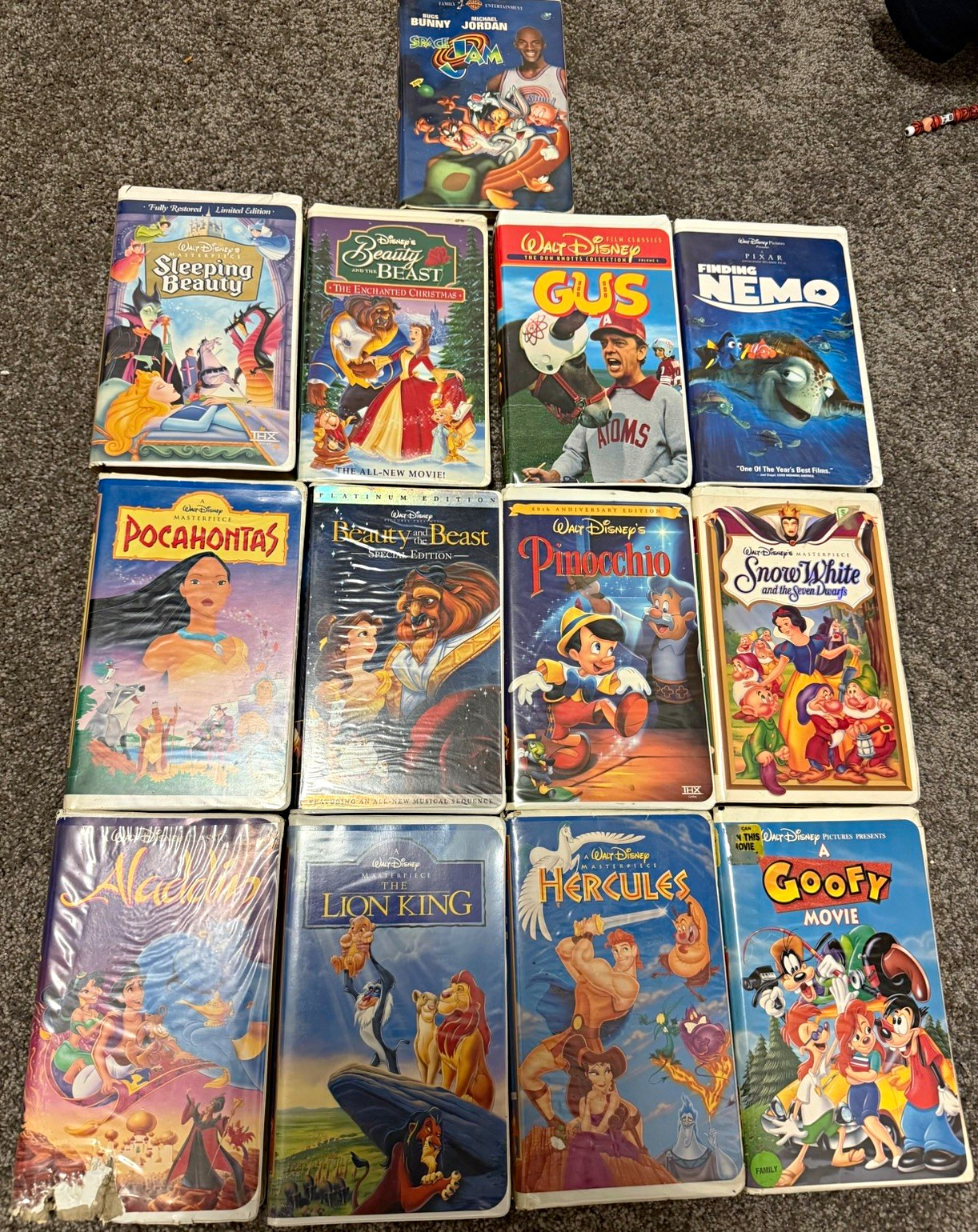 Disney 12 VHS Tape Mixed Lot w/ Slipcovers NTSC G Limited Edition English