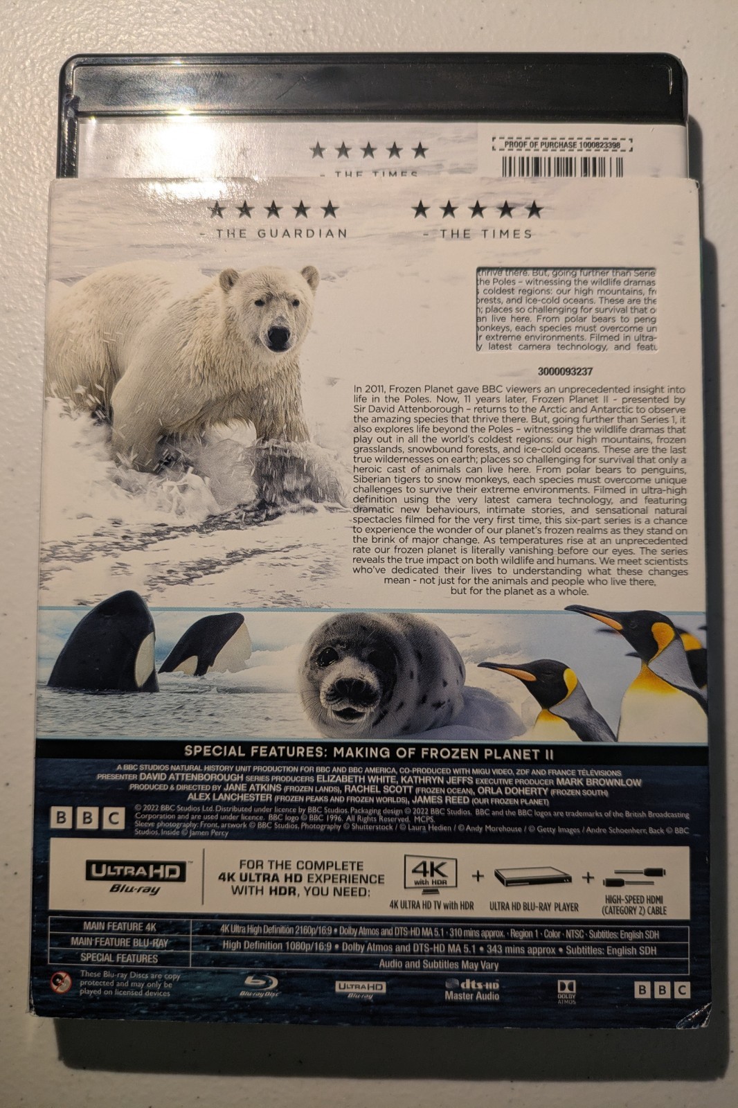 David Attenborough Documentaries Set of 5 4K Ultra HD Blu-ray