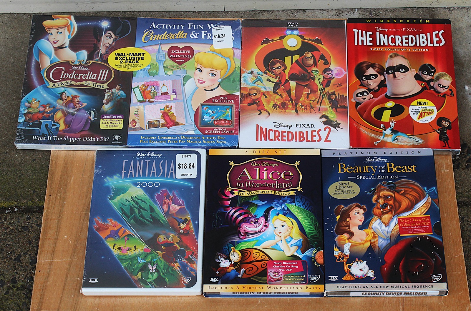 DISNEY Vintage DVD LOT OF 7 ITEMS: SEE ALL TITLES BELOW: ALL NEW & SEALED