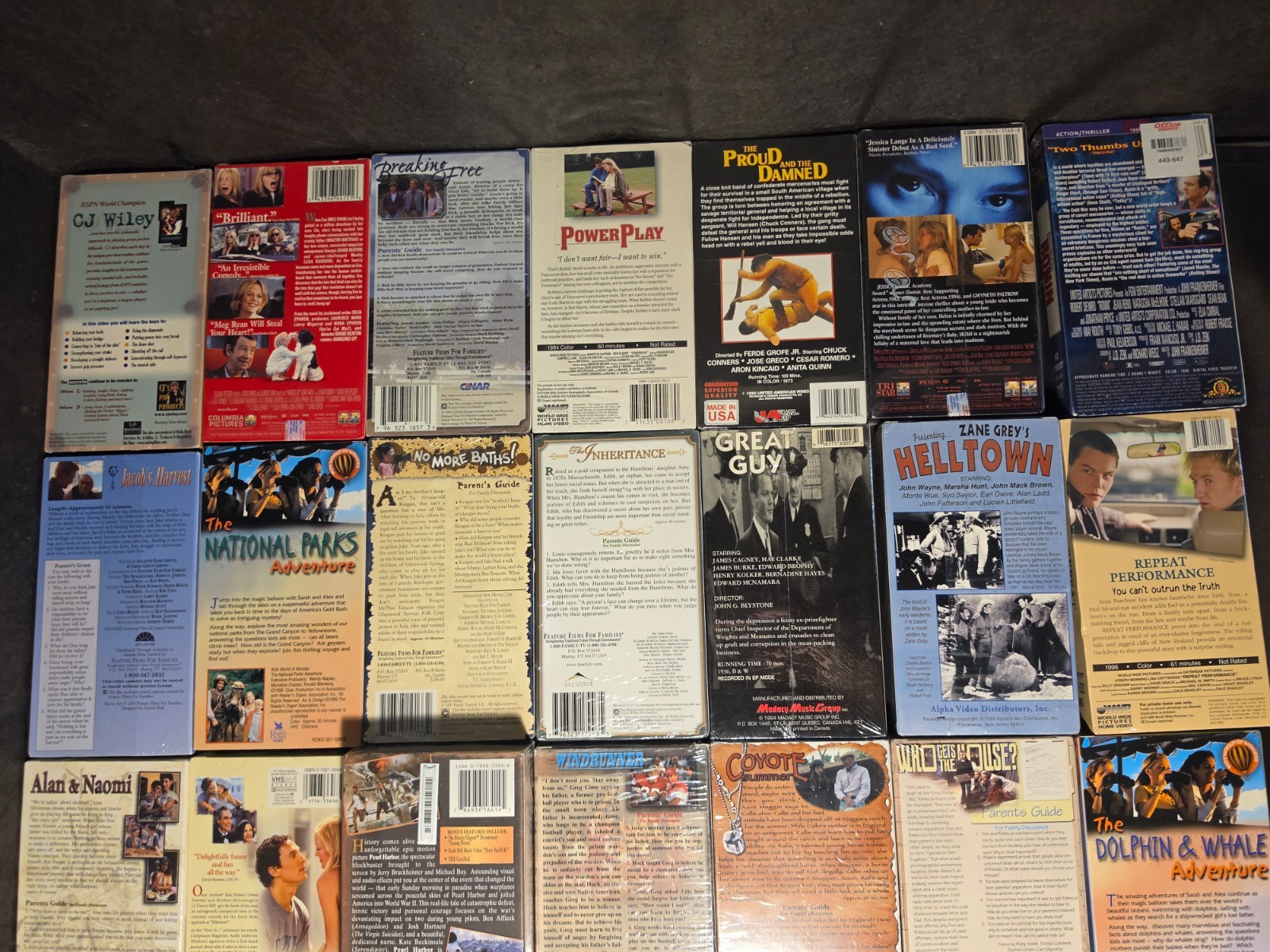 LOT OF 28 SEALED VHS Tapes Brand New Never Opened Various Titles & Genres