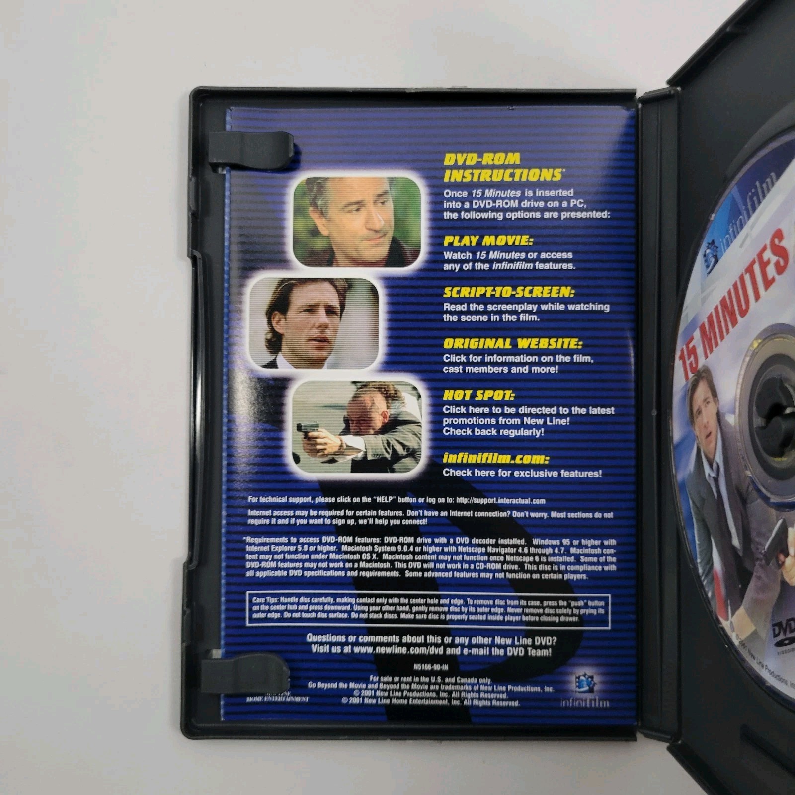 15 Minutes, Robert Deniro, Edward Burns, DVD (Very Good)
