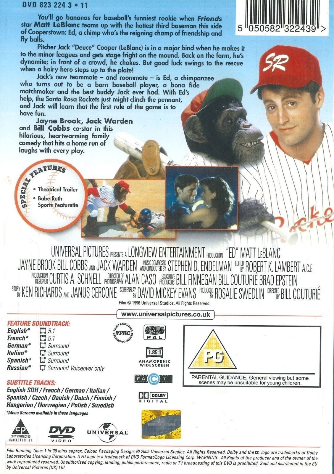 Ed (1996) DVD, Matt LeBlanc, Jayne Brook, Gene Ross [Region 2, 4, 5]