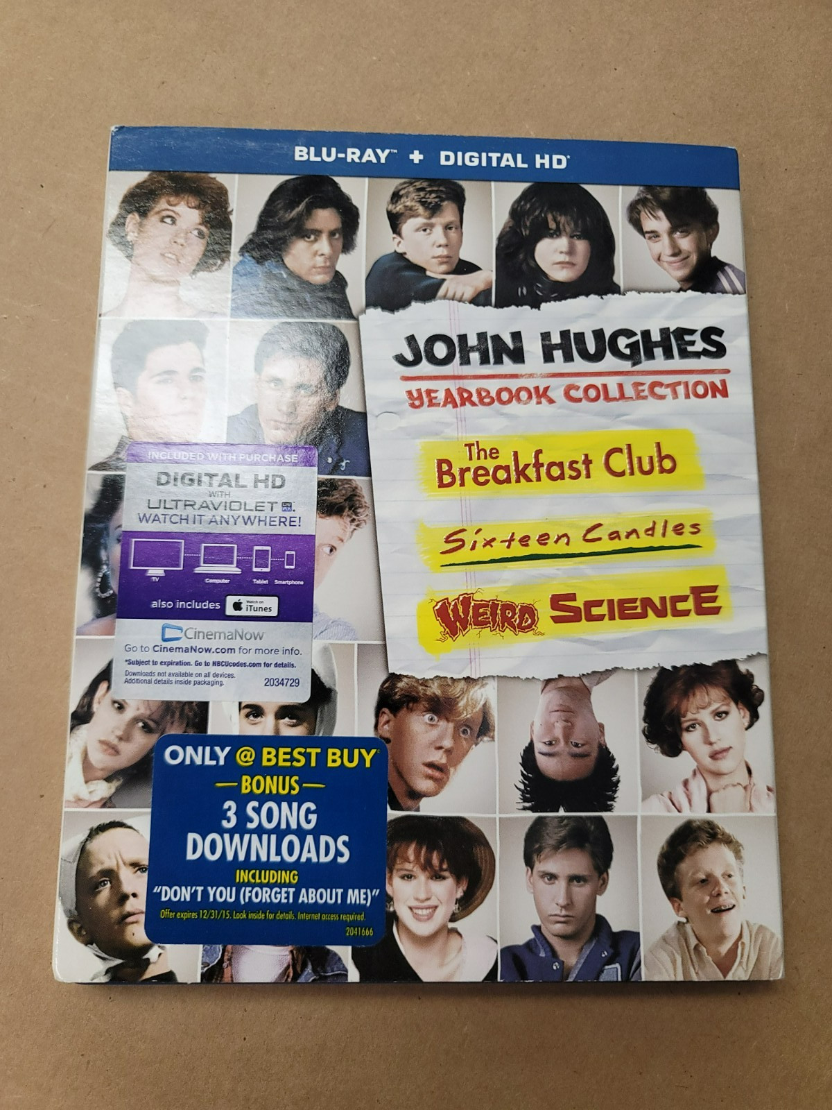 Breakfast Club Sixteen Candles Weird Science 3 Pack Blu Ray Complete With Slip