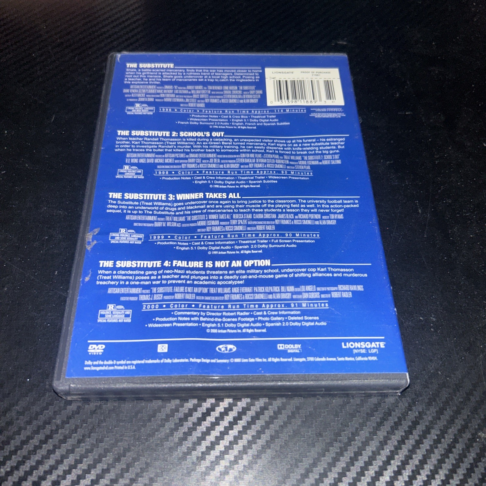 The Substitute 4-Film Pack (2000, DVD)