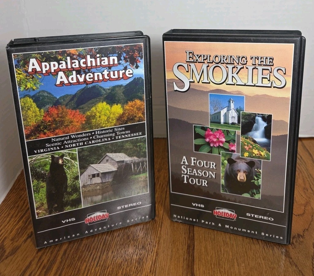 Lot of 2 VHS 1994 Appalachian and 1995 The Smokies 60 Minutes each
