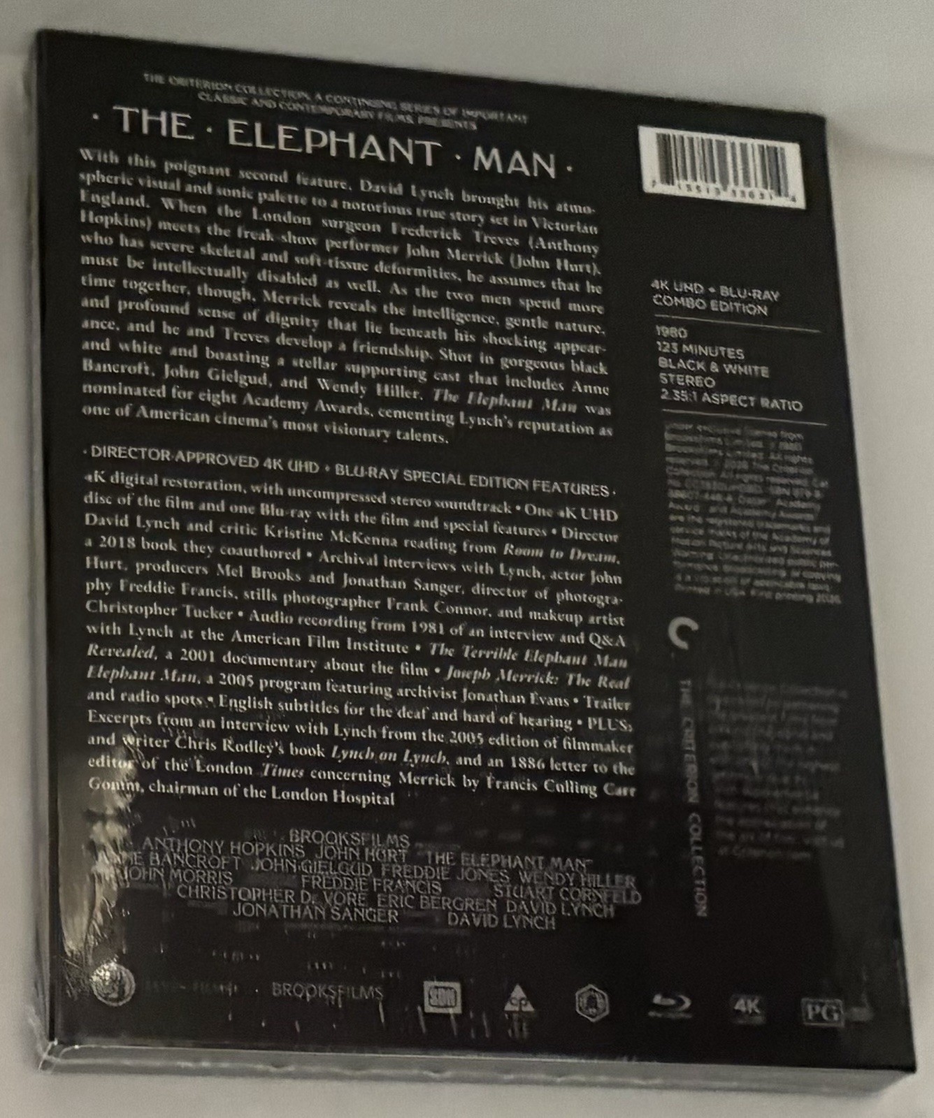 The Elephant Man Criterion Collection 4K UHD Blu-ray – Brand New – David Lynch