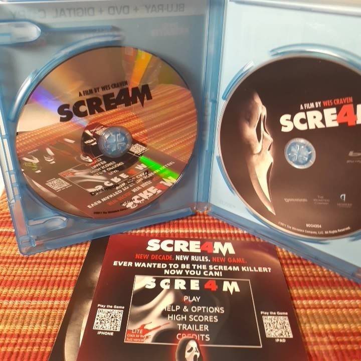 2 Horror Blu ray & DVD Lot Scream 4 (2011) & A Quiet Place (2018) Emily Blunt