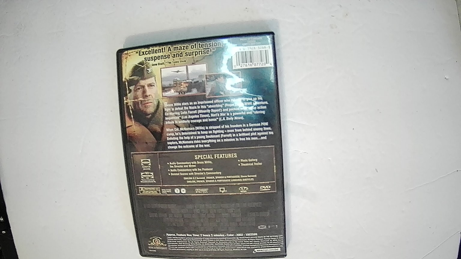 Hart’s War DVD 2002 Bruce Willis Colin Farrell Special Features MGM