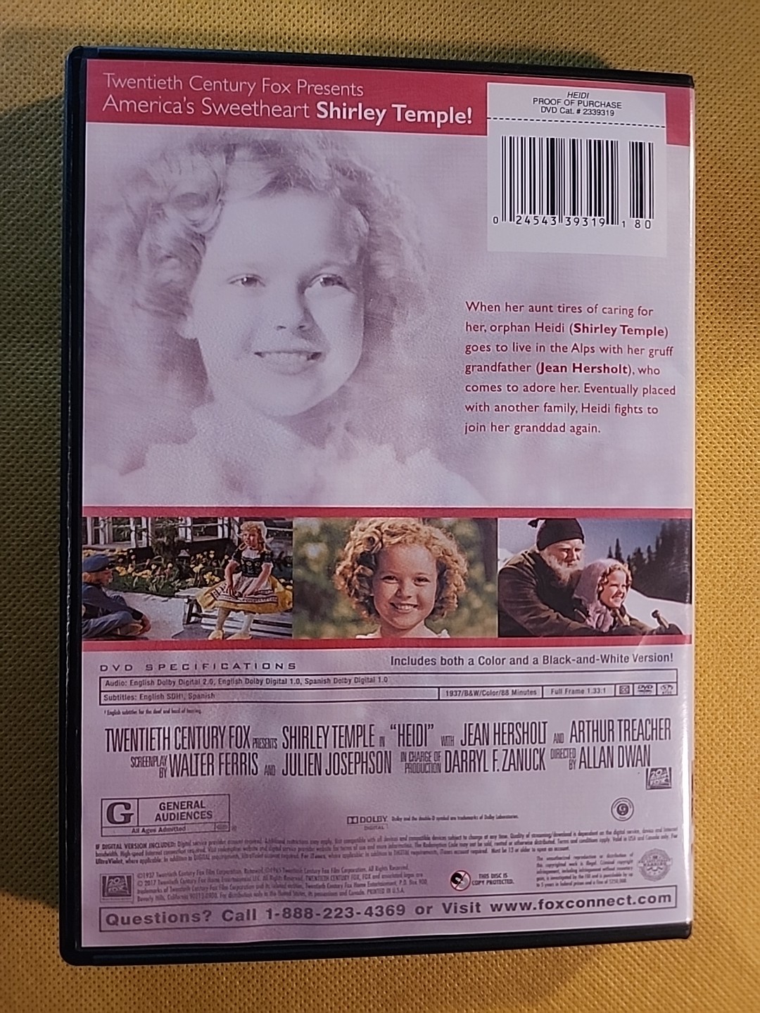 Heidi (DVD, 1937) Shirley Temple [Pre-Owned]