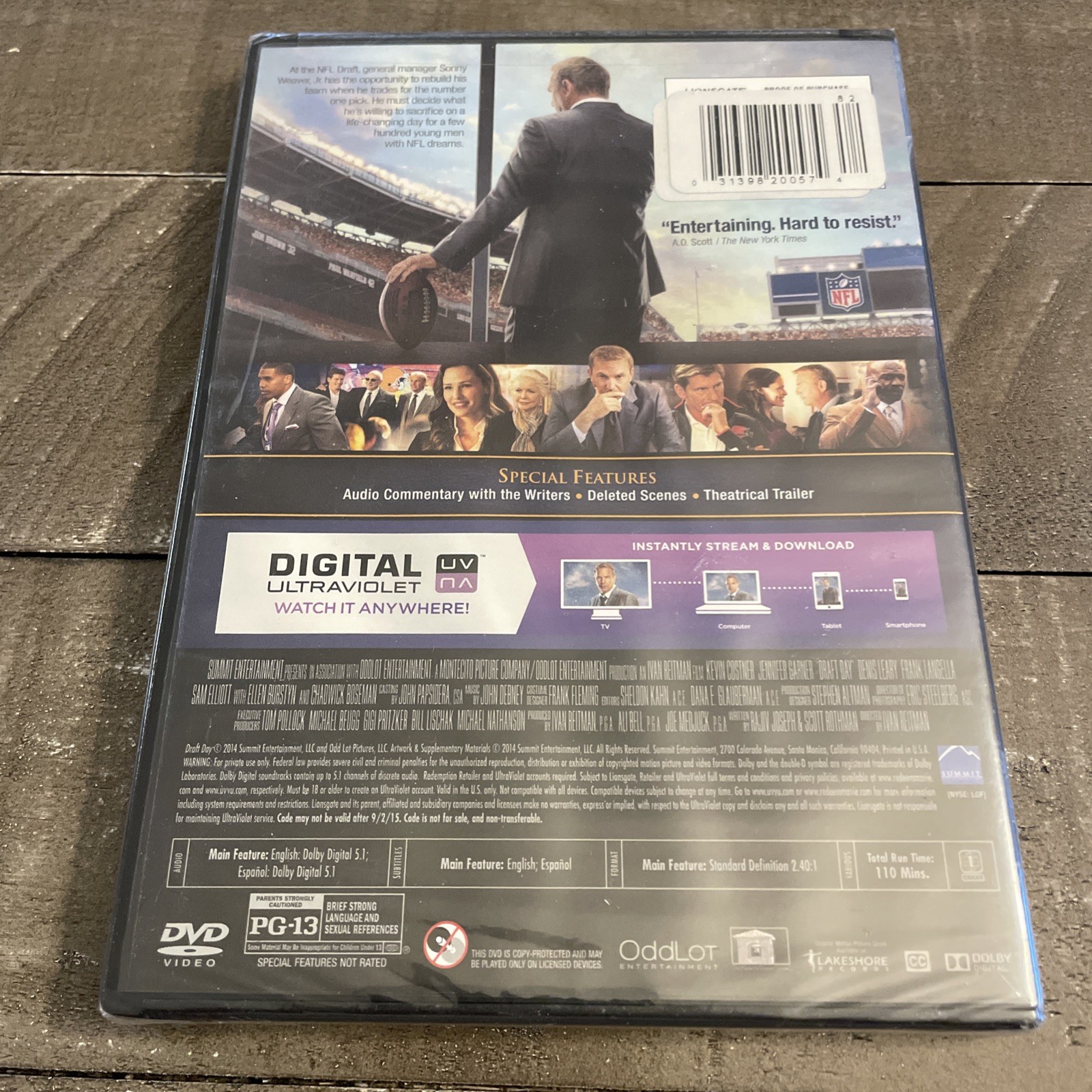 Draft Day (DVD, 2014) BRAND NEW!!! SEALED!!! Kevin Costner, Jennifer Garner
