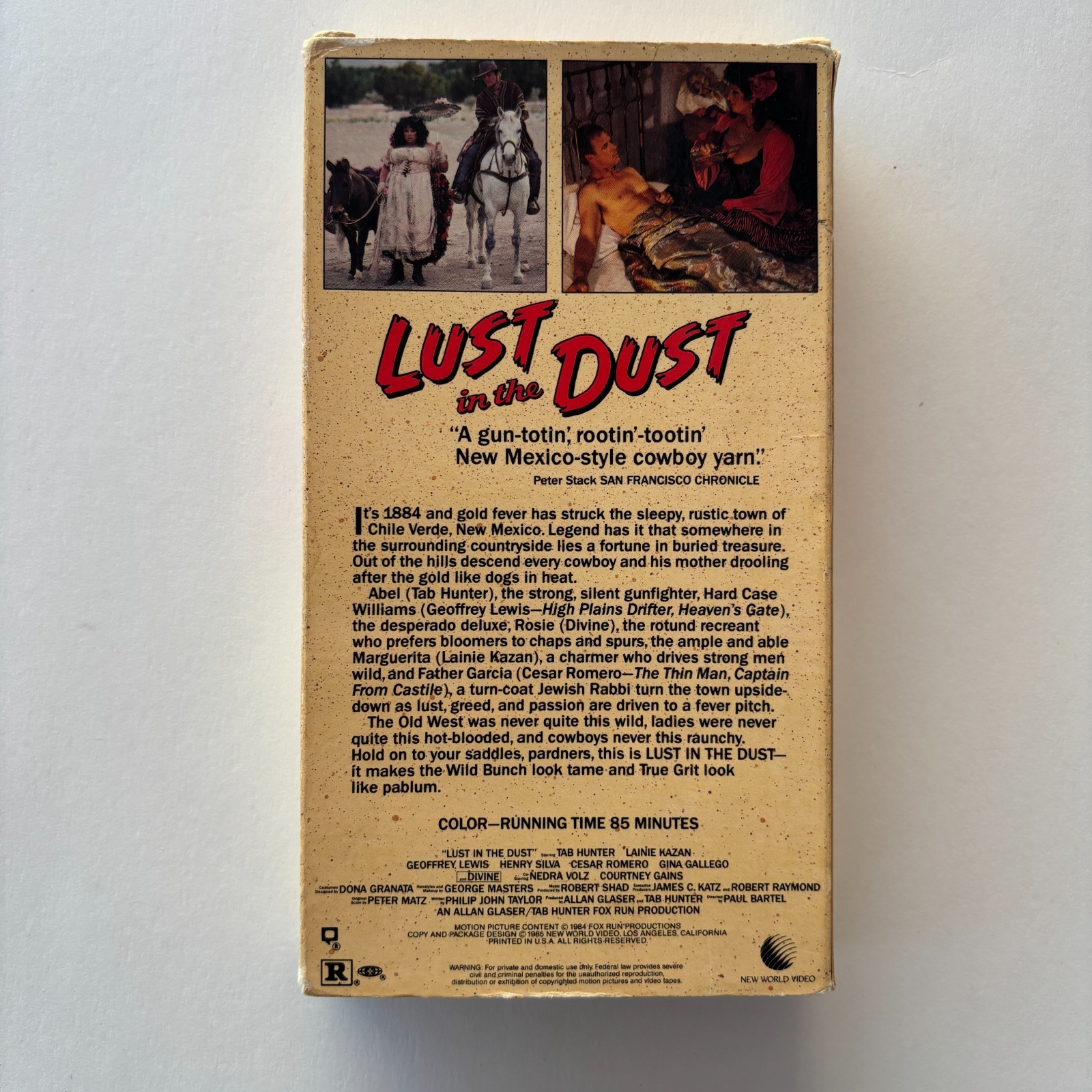 Lust in the Dust (VHS) 1984 – Divine, Tab Hunter, Paul Bartel – TESTED!