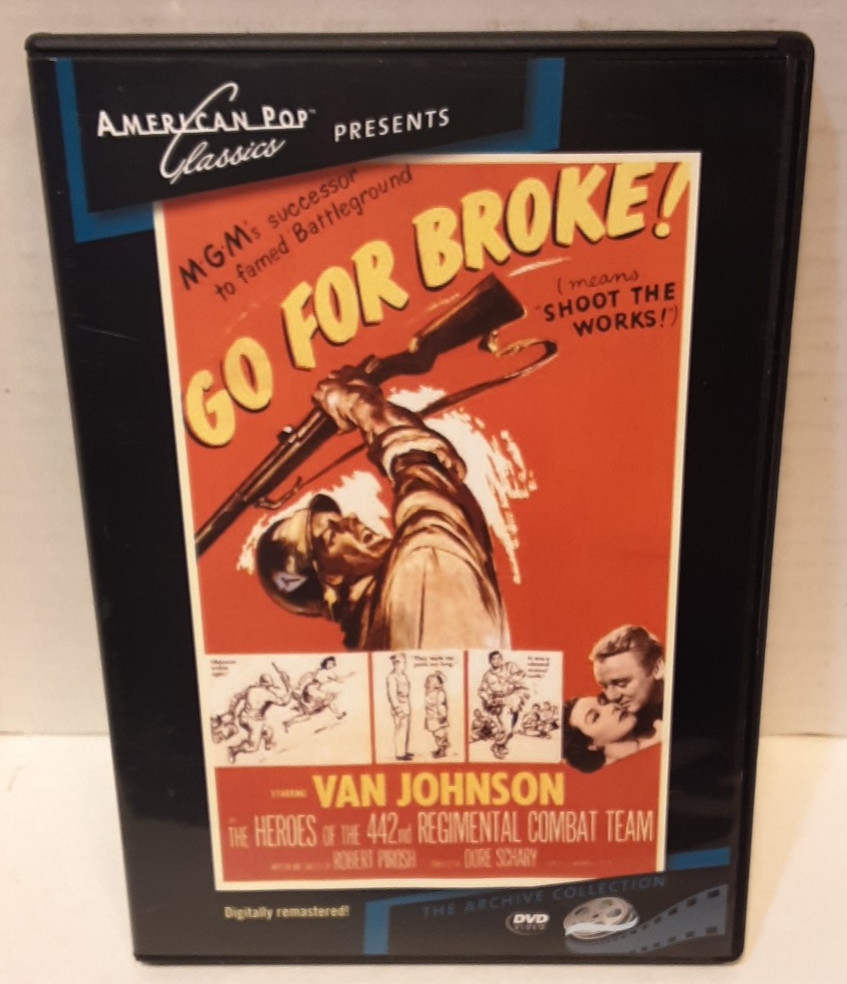 GO FOR BROKE 1951 WWII AMERiCAN POP CLASSiCS ARCHiVE COLLECTiON DVD VAN JOHNSON