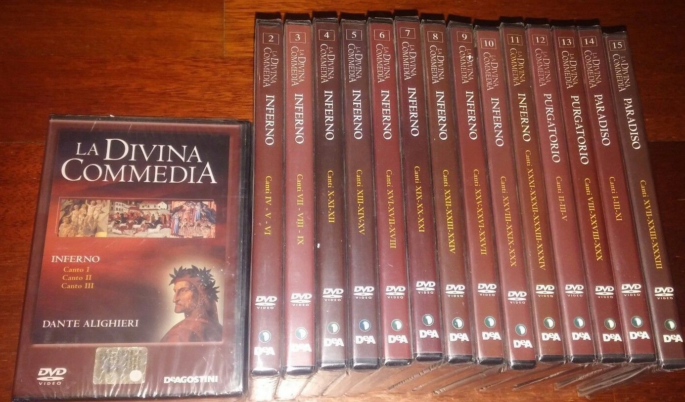 OPERA COMPLETA 15 DVD LA DIVINA COMMEDIA DANTE ALIGHIERI DEAGOSTINI