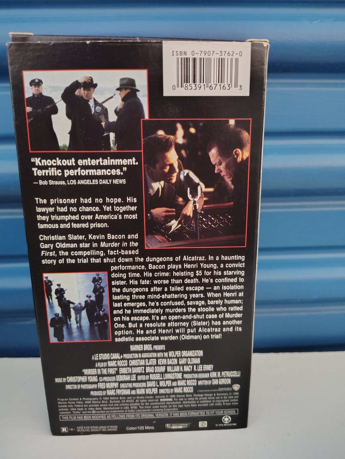Murder in the First (VHS, 1995) Christian Slater, Kevin Bacon, Gary Oldman