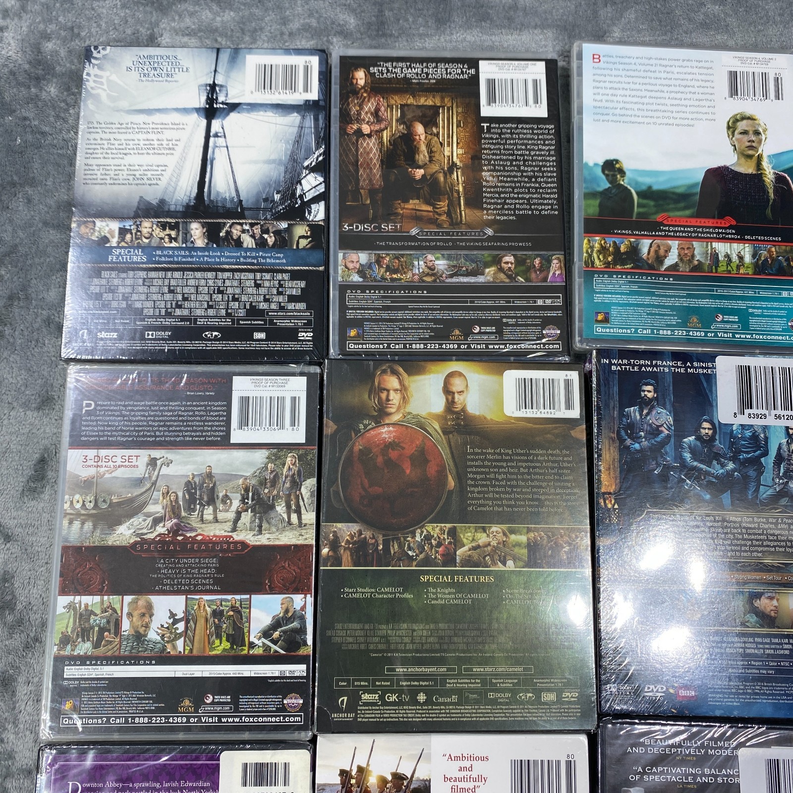 Vikings Black Sails Rome TV Series DVD Lot Seasons Mixed Bundle Medieval NEW