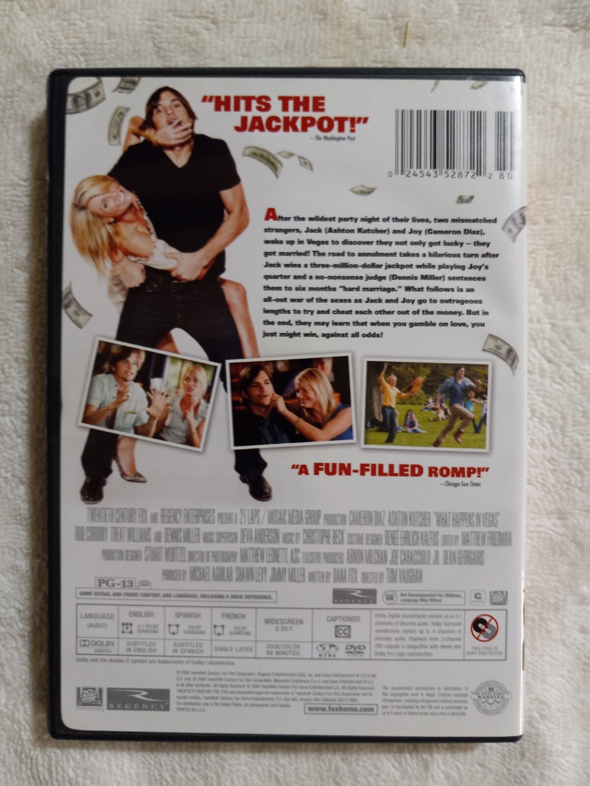 What Happens in Vegas (DVD, 2008, PG-13, Widescreen, 99 minutes)