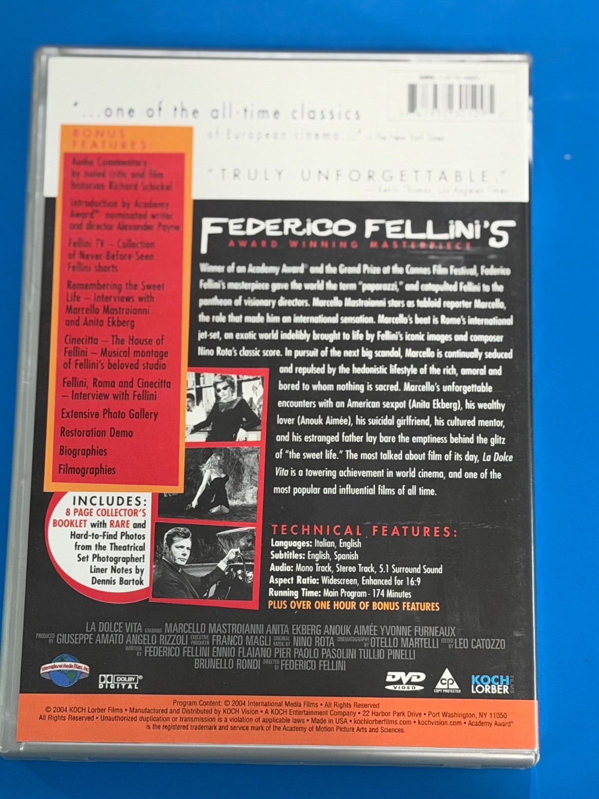 LA DOLCE VITA ~ Fellini ~ 2 Disc Collectors Edition ~ DVD