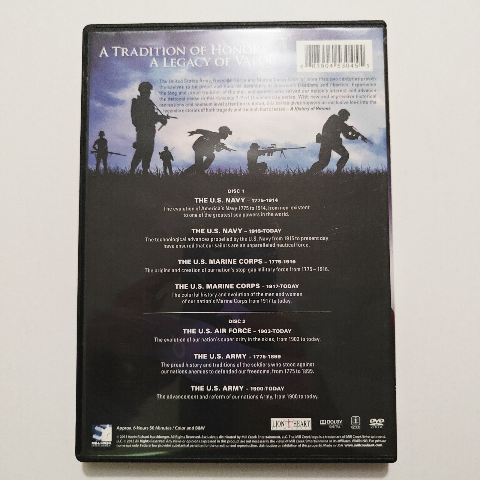 The United States Military: History Of Heroes (DVD) 2-Disc Documentary EXCELLENT