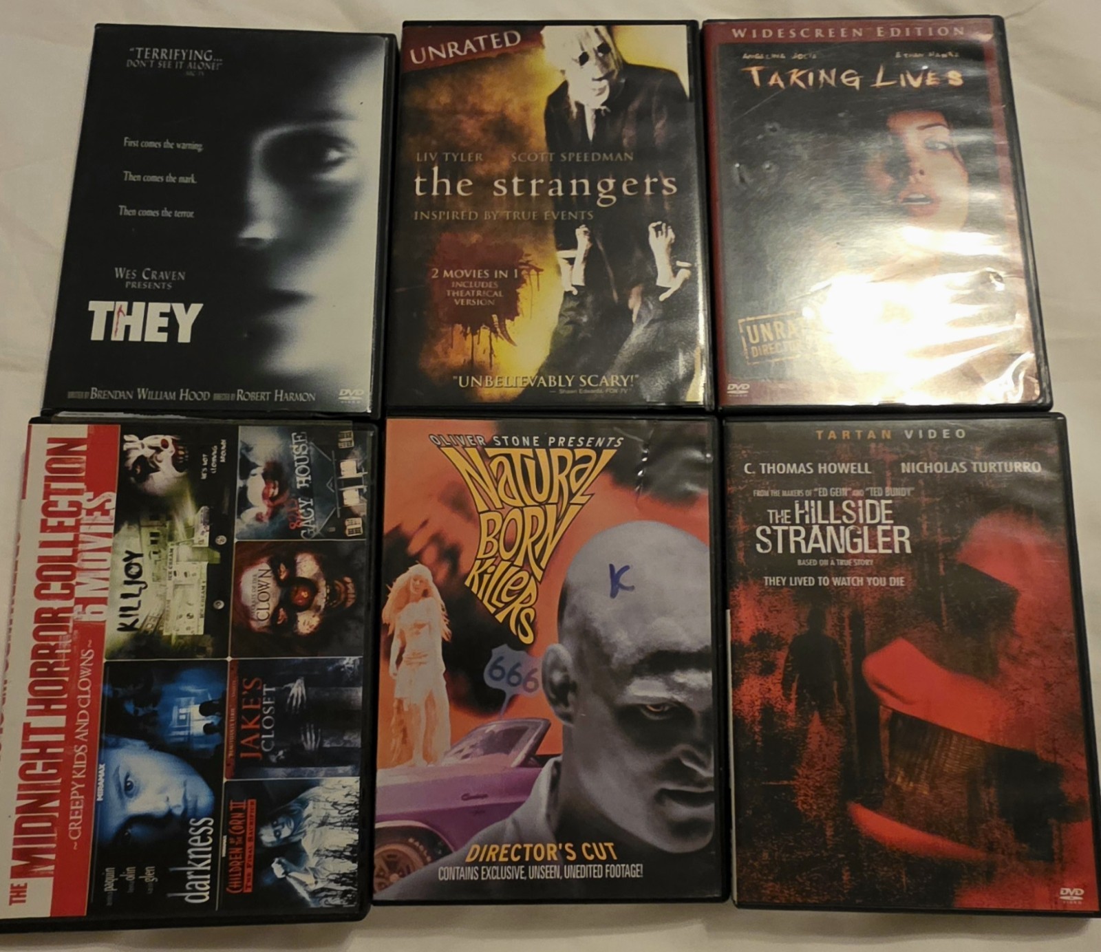 DVD Movie Lot of 6 Horror Thriller Movies Used Condition Tested And Working