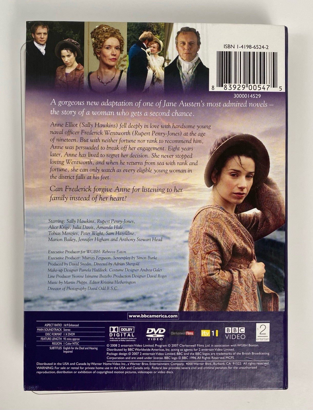 Jane Austen’s Persuasion BBC DVD 2007 Sally Hawkins Rupert Penry-Jones
