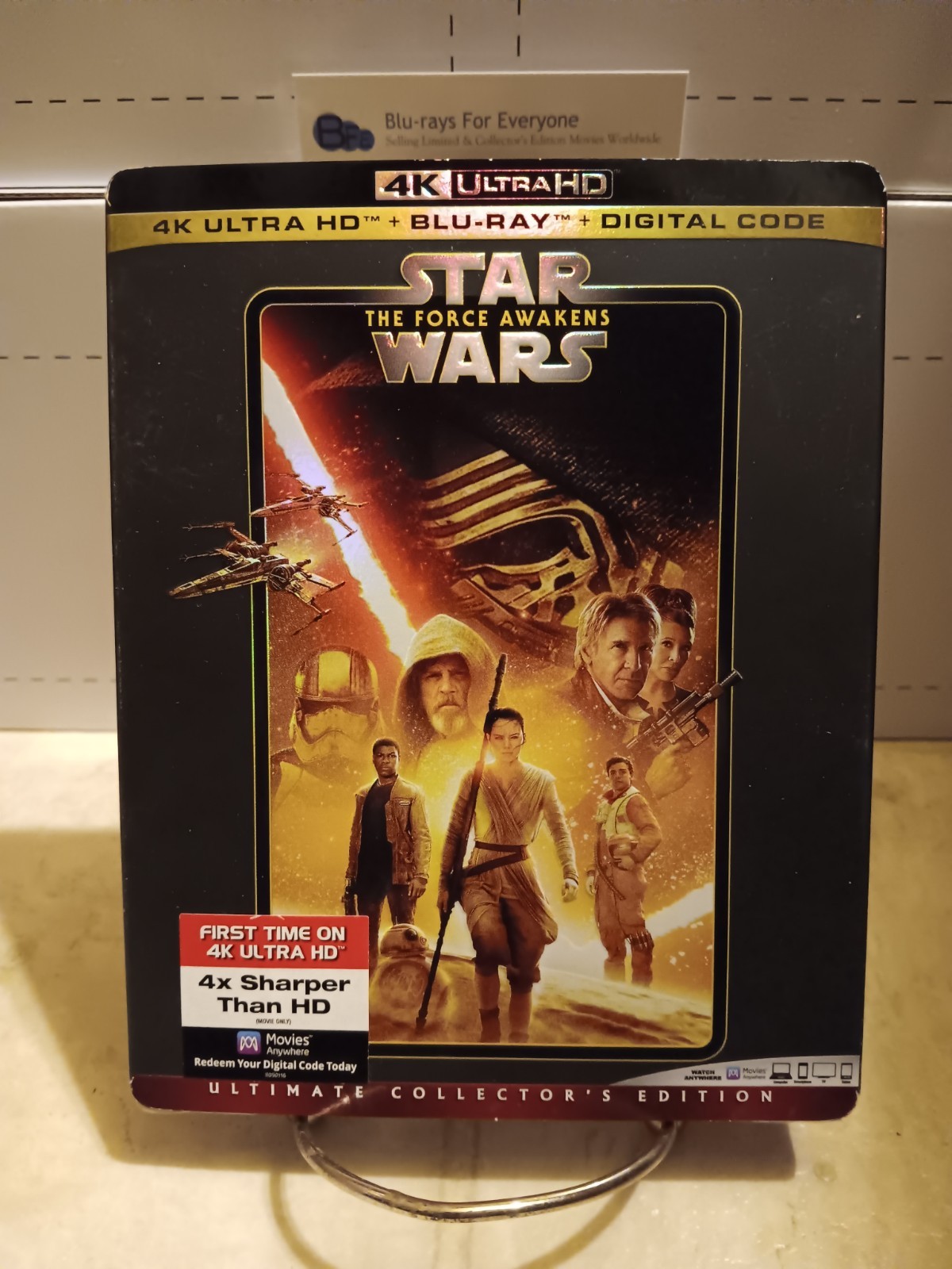 Star Wars Episode VII The Force Awakens 4K w/ Slip Sleeve Cover UHD Blu-ray 2015