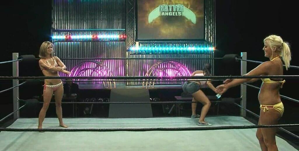 Female Wrestling Professional Hazel vs Kati Fitness Ring Pro Wrestle Rated PG