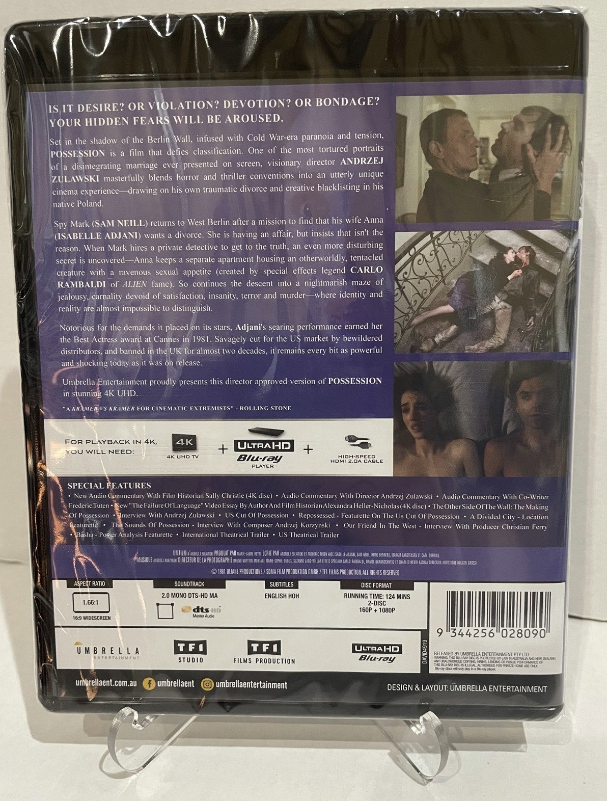 POSSESSION (1981) 4K UHD Blu-Ray with slipcover BRAND NEW (USA Compatible)