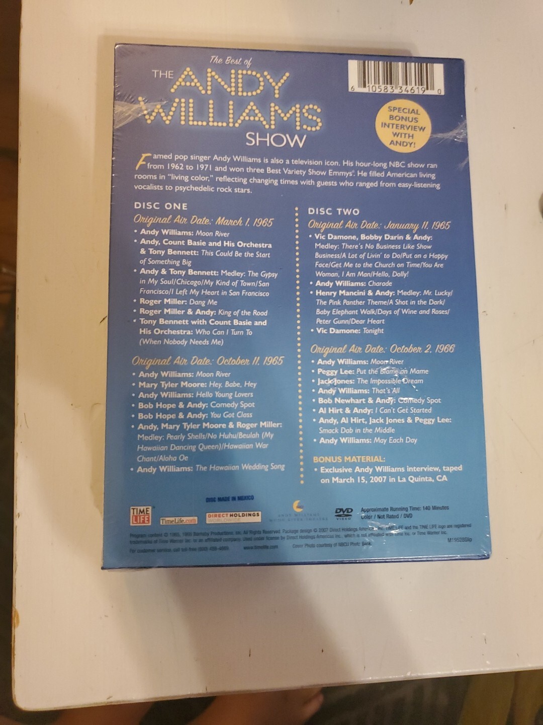 The Best of The Andy Williams Show 2-DVD Collector’s Edition – Rare OOP Bob Hope