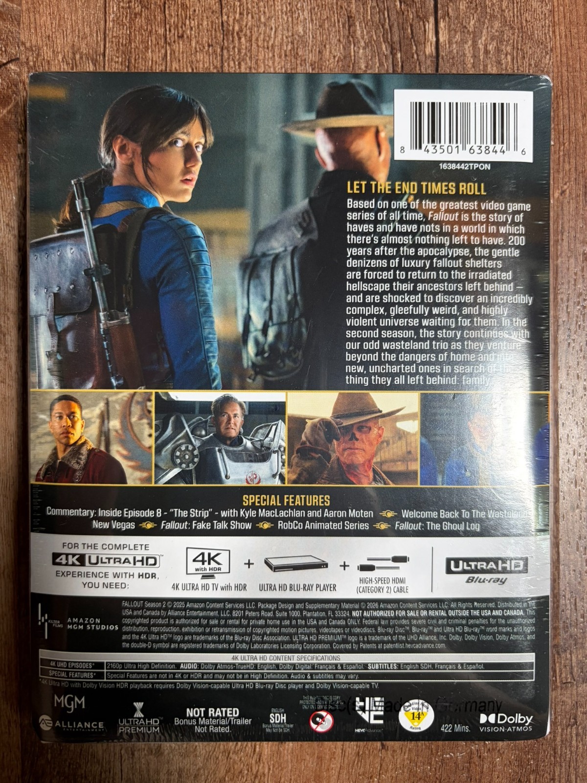 Fallout: Season 2 w. Steelbook + Art Cards (4K UHD Blu-ray, Region Free) *NEW*
