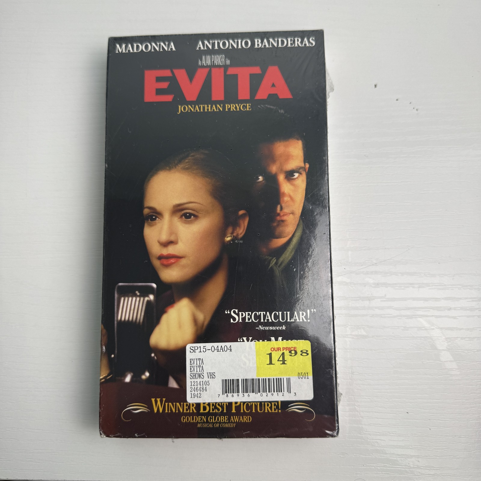 Evita VHS Madonna Antonio Banderas Alan Parker Sealed New Hollywood Pictures