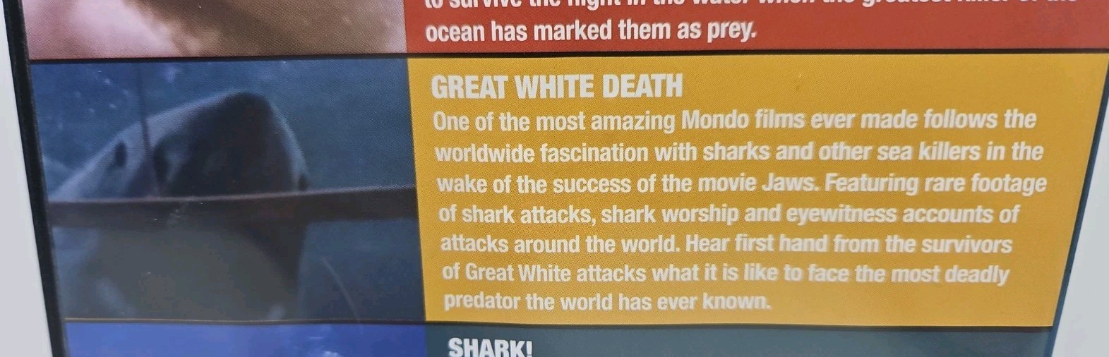Shark Kill/ Great White Death/ Shark! (DVD, 2014, Triple Feature, Region Free)