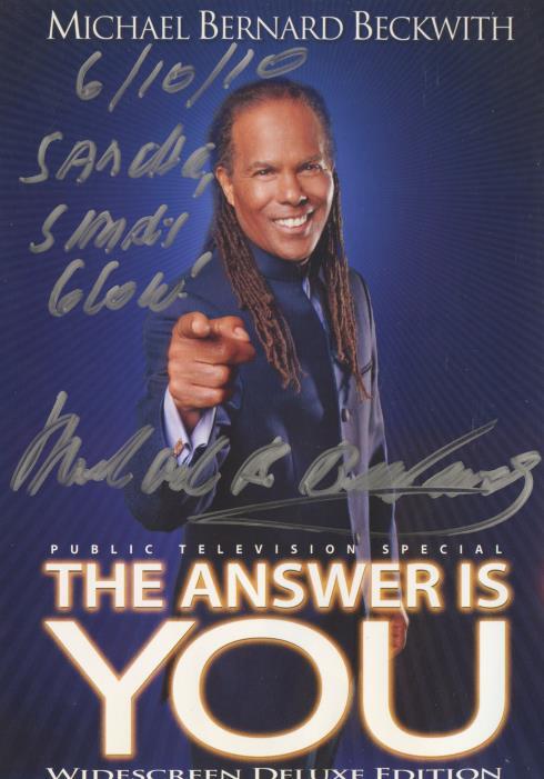 The Answer Is You Deluxe DVD VIDEO TV SPECIAL Michael Bernard Beckwith SIGNED