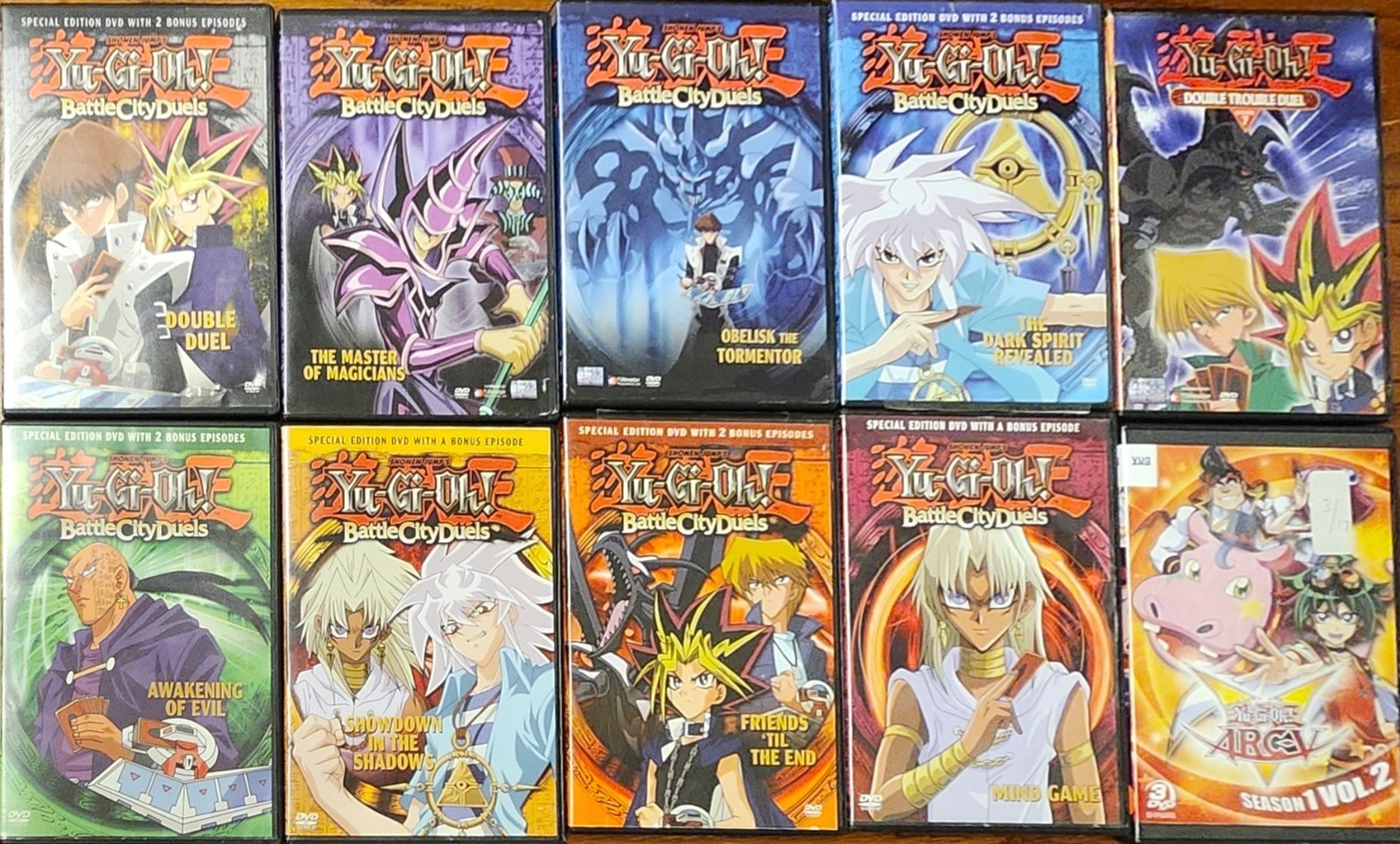Yu-Gi-Oh! DVD Lot of 10 Battle City Duels Double Trouble Duel Arc V