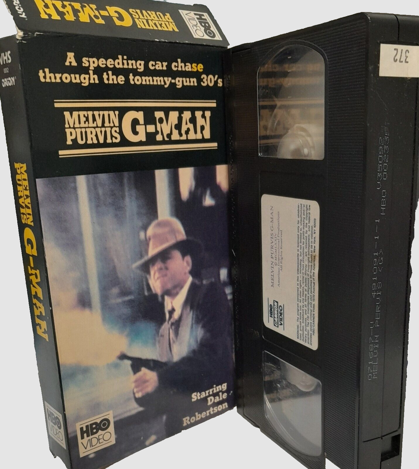 vhs MELVIN PURVIS G-Man DALE ROBERTSON HBO Video Collectible RARE Hard to Find