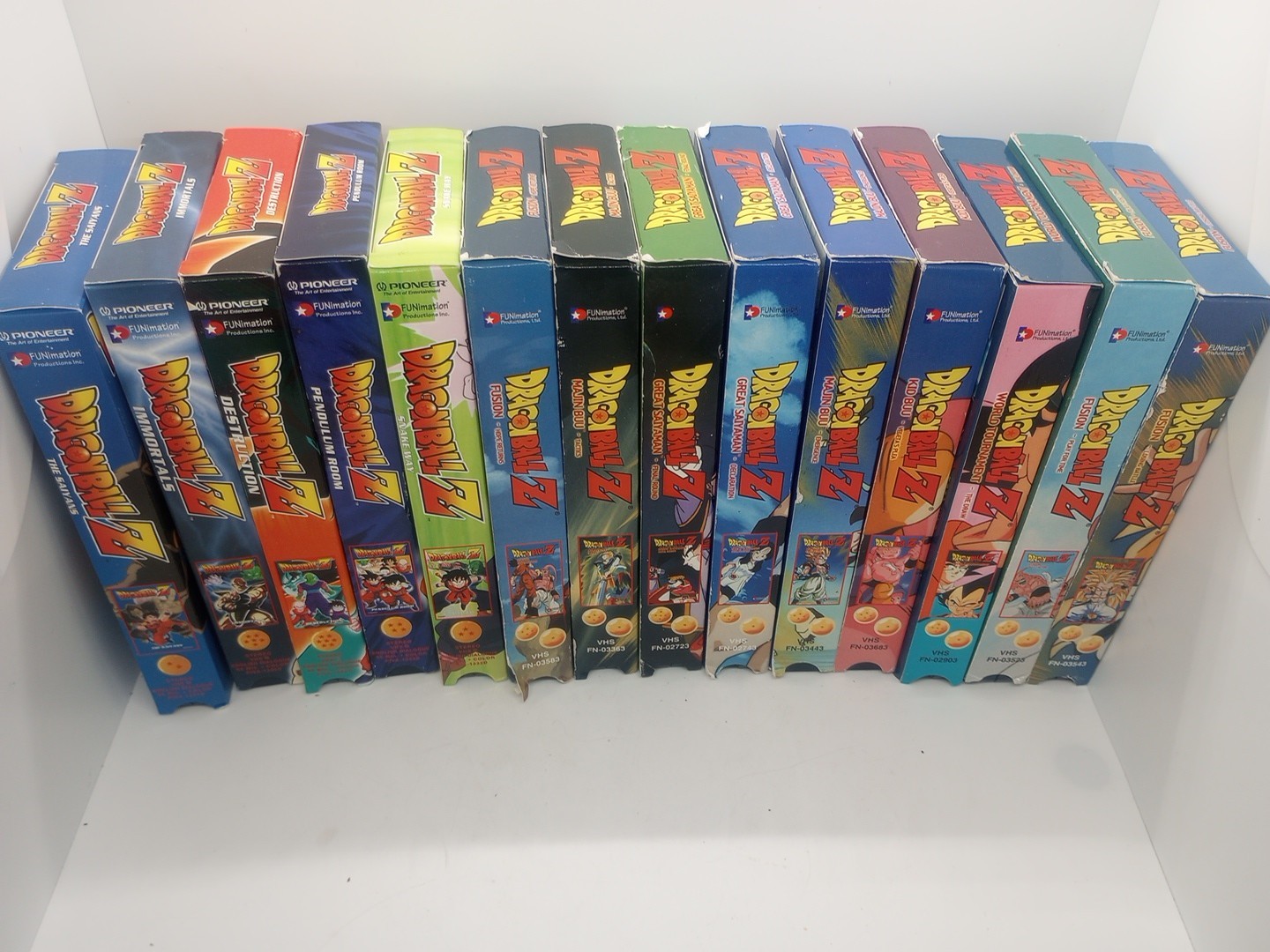 Vintage Dragonball Z VHS Lot Of 14 Various Titles 1997 2000