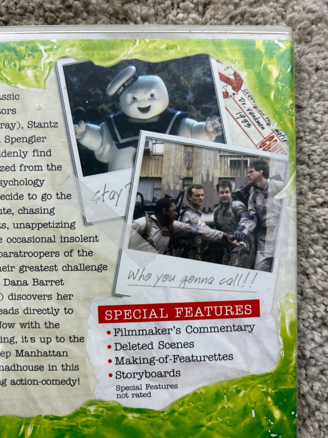 Ghostbusters DVD 1984 Bill Murray Dan Aykroyd Sigourney Weaver Ivan Reitman