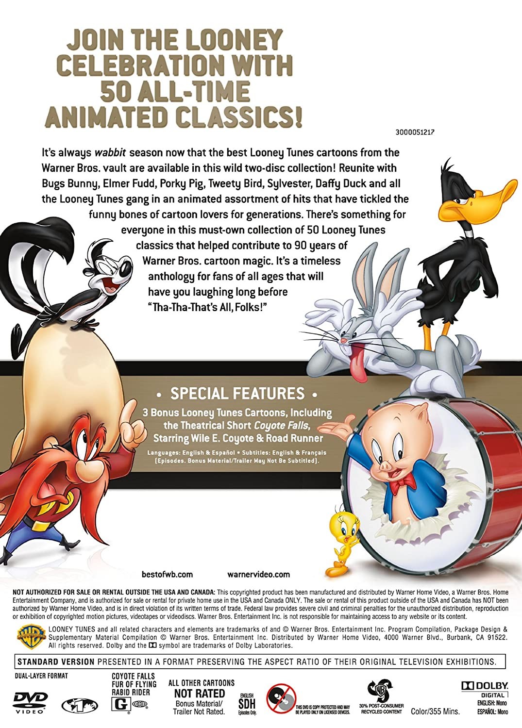 Best of Warner Bros 50 Cartoon Collection – Looney (DVD) Various Various