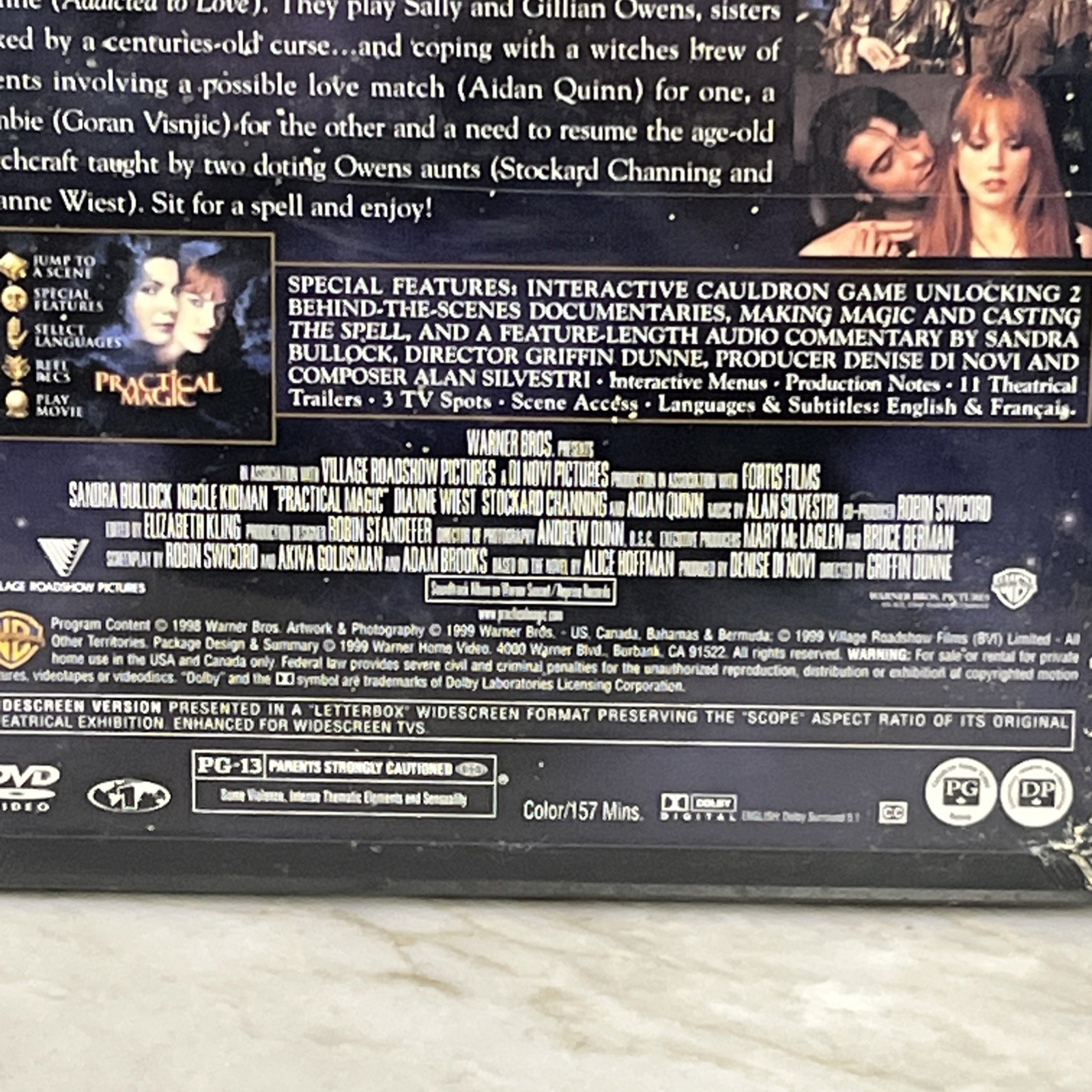 Practical Magic (DVD, 1998)Factory Sealed Brand New Sandra Bullock Nicole Kidman