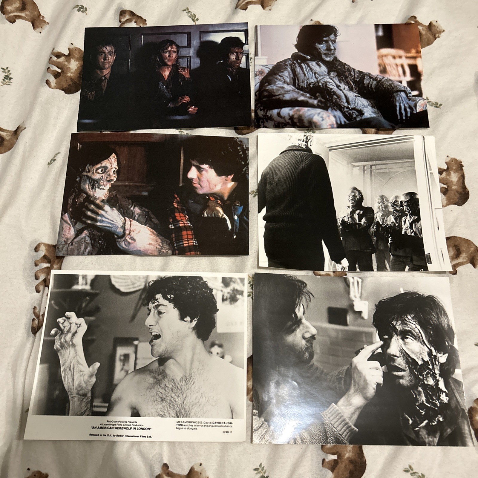 JOHN LANDIS AN AMERICAN WEREWOLF IN LONDON 6 x PRESS PHOTOGRAPHS/STILLS LOT