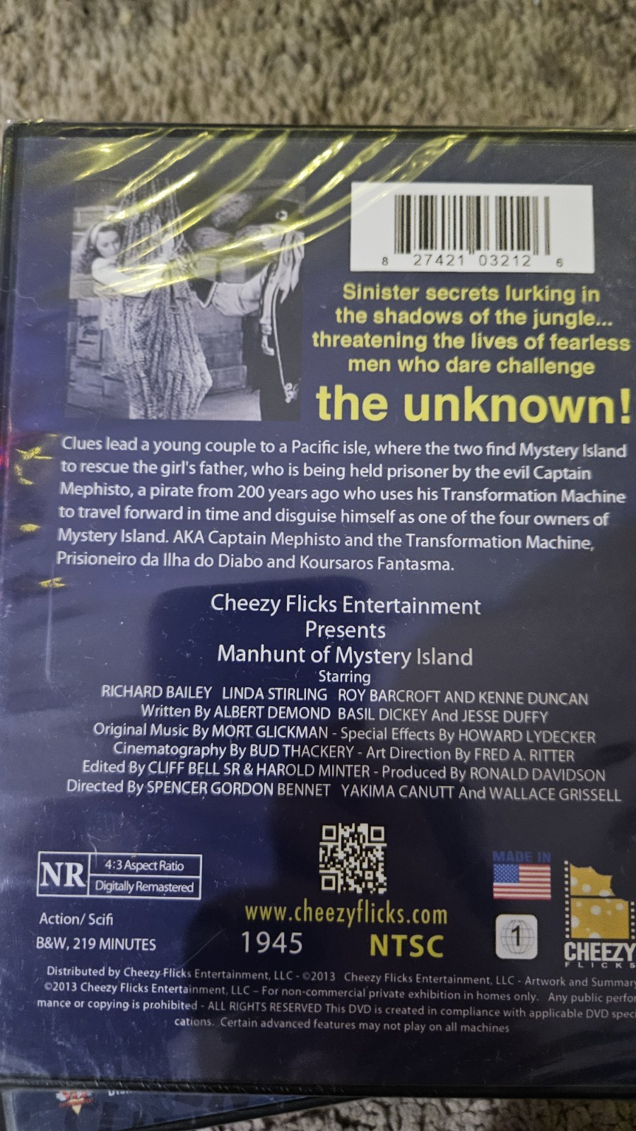Manhunt Of Mystery Island Vintage Republic Serial Film Sealed New DVD
