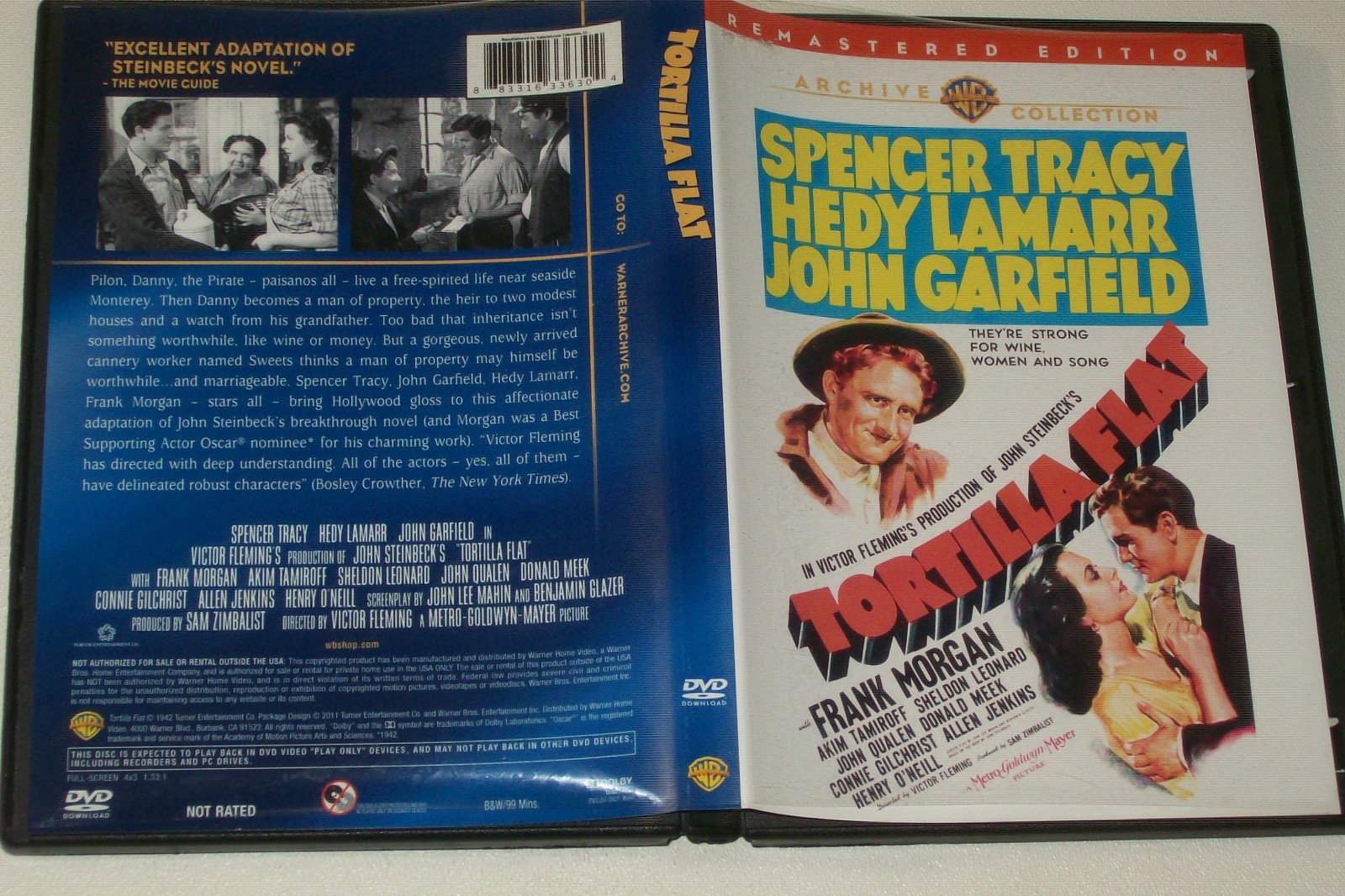 Tortilla Flat (Remastered) (DVD, 1942 Warner Archive) Spencer Tracy