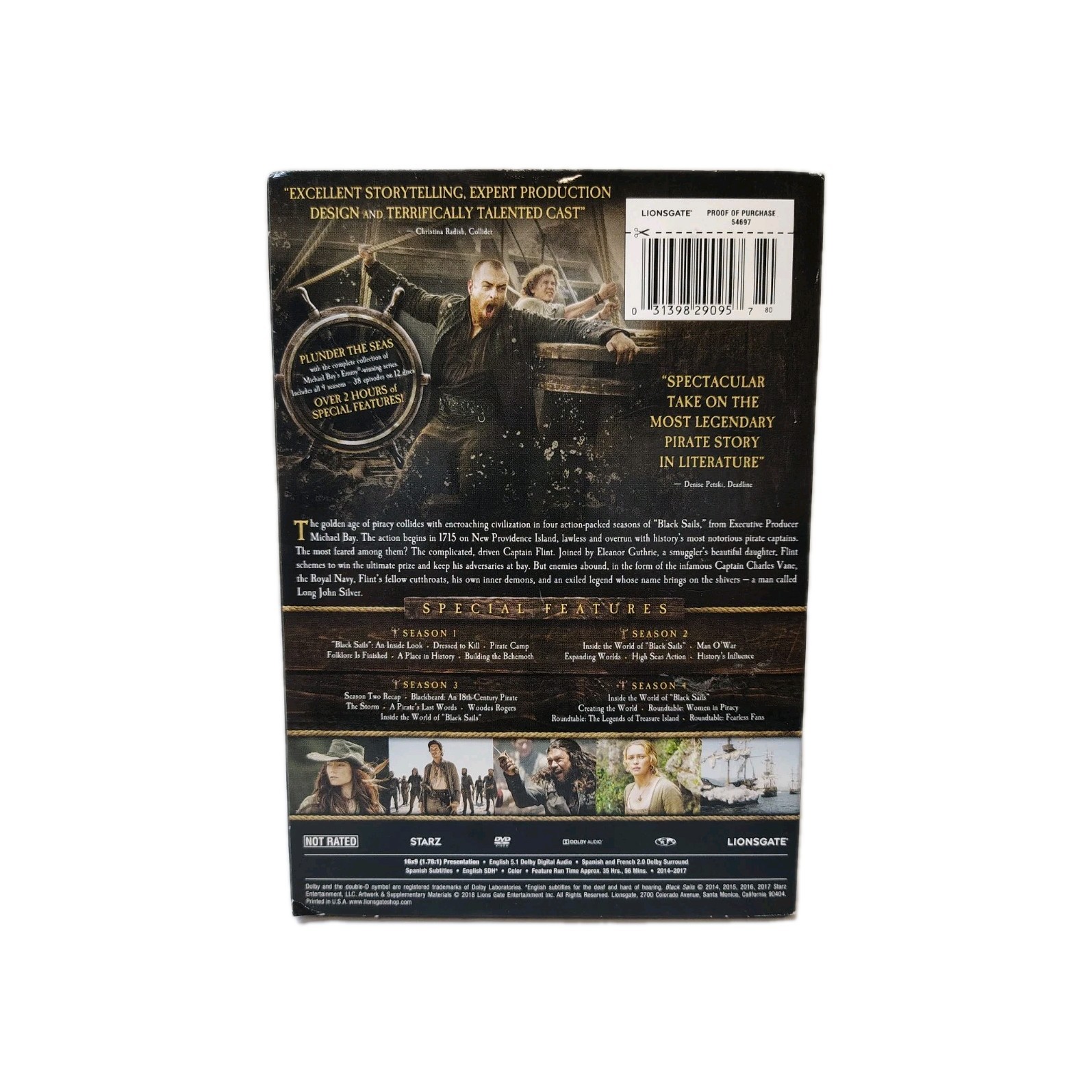 Black Sails: The Complete Collection, Seasons 1-4, With Slip Cover