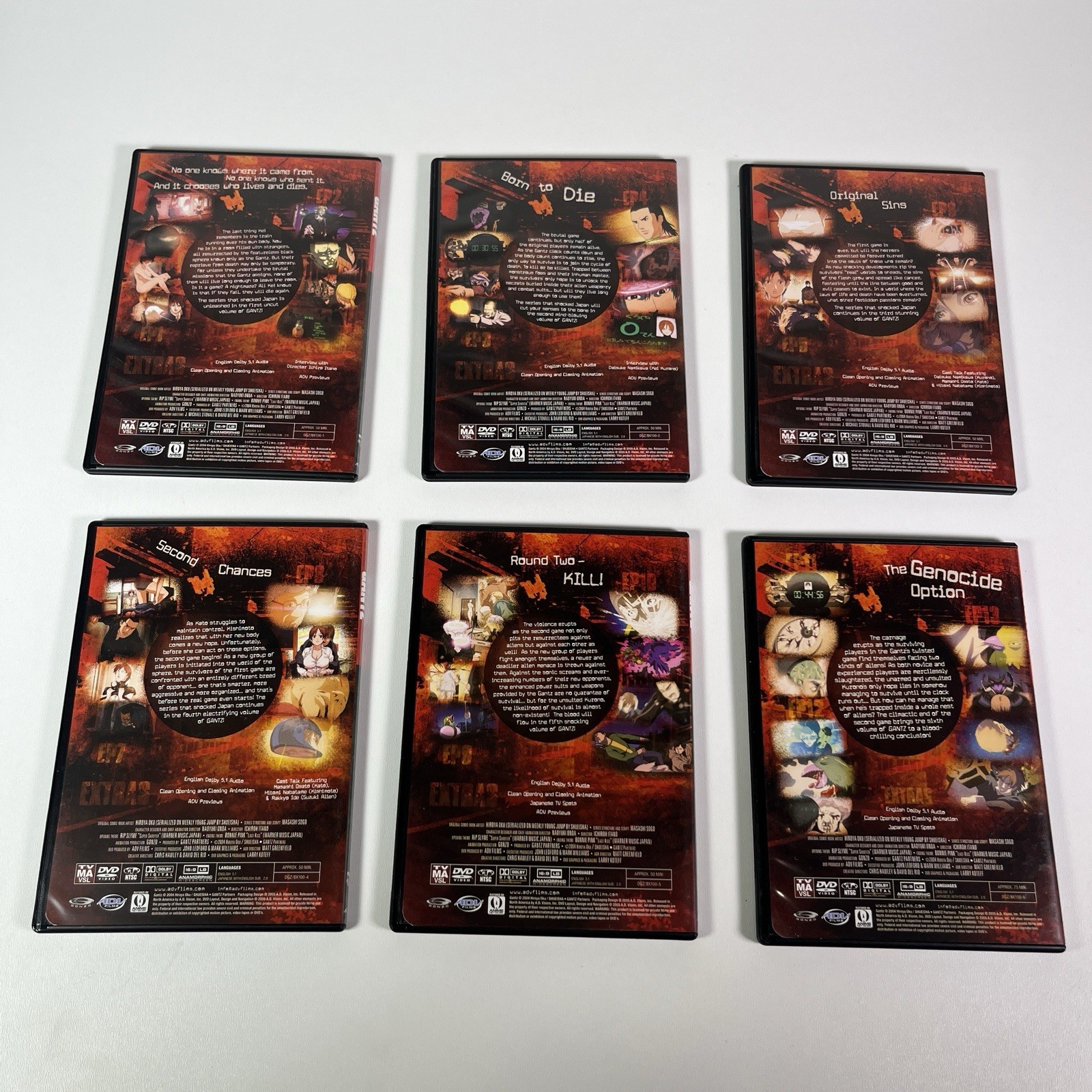 Gantz Season 1 Collection Vol. 1-6 TV Anime Series (6-Disc, DVD Box Set, 2014)