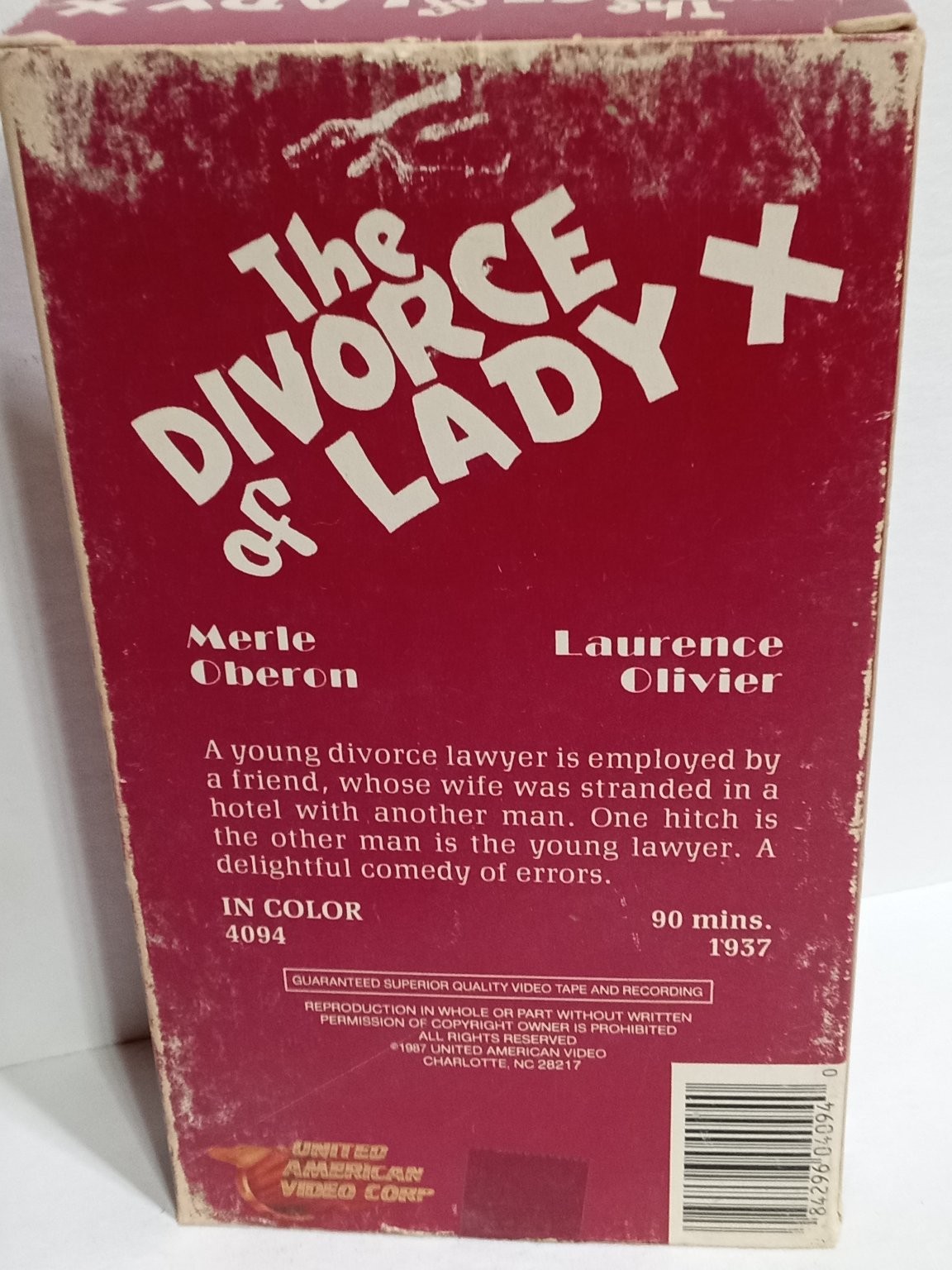 The Divorce of Lady X VHS 1937 Classic Comedy Merle Oberon Laurence Olivier
